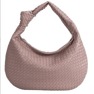SONDRA ROBERTS Woven Vegan Hobo Color KHAKI